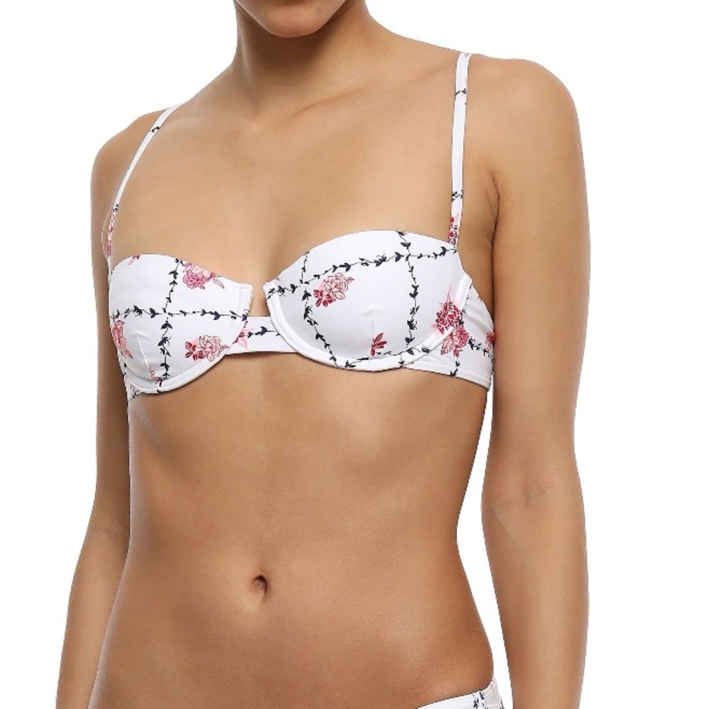 Onia Dalia floral-print underwired bikini top